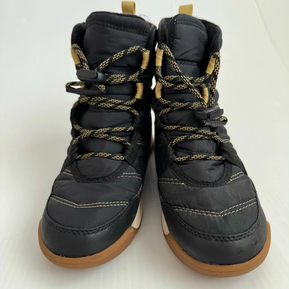 Sorel Black and Tan Kids Boots
